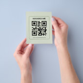 Aangepaste QR-code zakelijke naam sjabloon Flyer (Hand)
