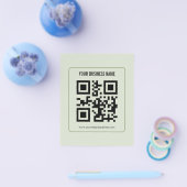 Aangepaste QR-code zakelijke naam sjabloon Flyer (Enkel)