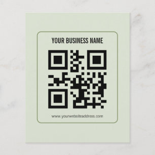 Aangepaste QR-code zakelijke naam sjabloon Flyer