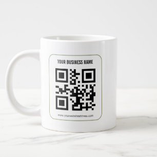 Aangepaste QR-code zakelijke naam sjabloon Grote Koffiekop
