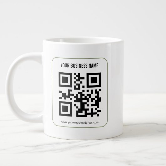 Aangepaste QR-code zakelijke naam sjabloon Grote Koffiekop (Links)