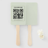 Aangepaste QR-code zakelijke naam sjabloon Handwaaier (Voorkant en achterkant)