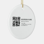 Aangepaste QR-code zakelijke naam sjabloon Keramisch Ornament (Rechts)