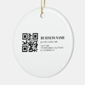 Aangepaste QR-code zakelijke naam sjabloon Keramisch Ornament (Links)