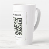 Aangepaste QR-code zakelijke naam sjabloon Latte Mok (Rechterhoek)