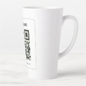 Aangepaste QR-code zakelijke naam sjabloon Latte Mok (Rechts)