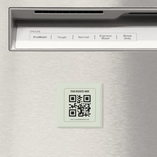 Aangepaste QR-code zakelijke naam sjabloon Magneet (Insitu (Vaatwasser))