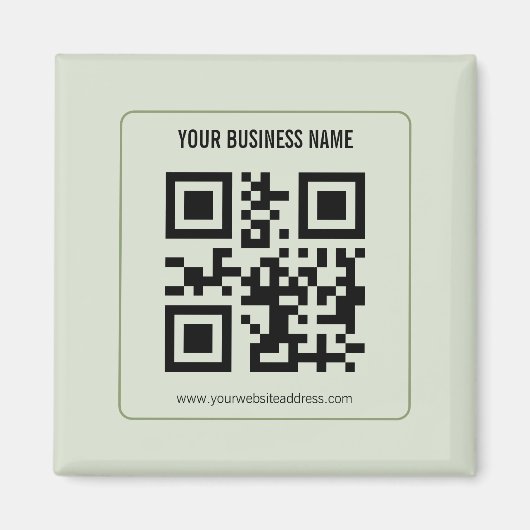 Aangepaste QR-code zakelijke naam sjabloon Magneet (Voorkant)