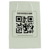 Aangepaste QR-code zakelijke naam sjabloon Medium Cadeauzakje (Voorkant)