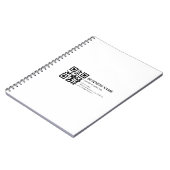 Aangepaste QR-code zakelijke naam sjabloon Notitieboek (Linkerzijde)