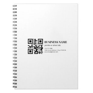Aangepaste QR-code zakelijke naam sjabloon Notitieboek