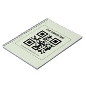 Aangepaste QR-code zakelijke naam sjabloon Notitieboek (Linkerzijde)