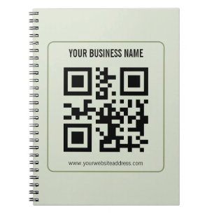Aangepaste QR-code zakelijke naam sjabloon Notitieboek
