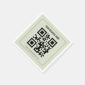 Aangepaste QR-code zakelijke naam sjabloon Servet (Hoek)