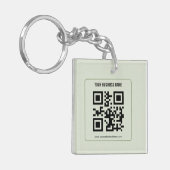 Aangepaste QR-code zakelijke naam sjabloon Sleutelhanger (Voorkant Links)