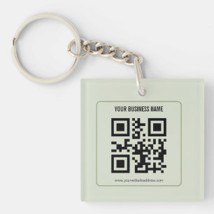 Aangepaste QR-code zakelijke naam sjabloon Sleutelhanger