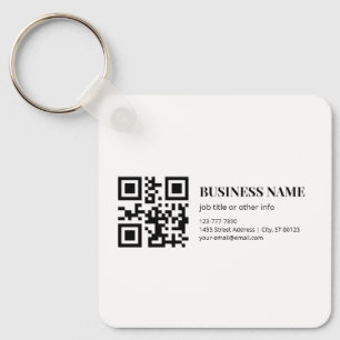 Aangepaste QR-code zakelijke naam sjabloon Sleutelhanger