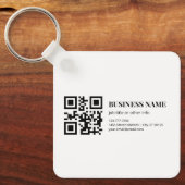 Aangepaste QR-code zakelijke naam sjabloon Sleutelhanger (Voorkant)