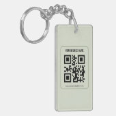 Aangepaste QR-code zakelijke naam sjabloon Sleutelhanger (Voorkant Links)