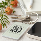 Aangepaste QR-code zakelijke naam sjabloon Sleutelhanger (Voorkant Rechts)