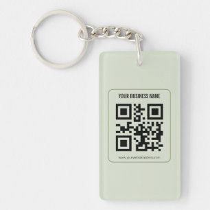 Aangepaste QR-code zakelijke naam sjabloon Sleutelhanger