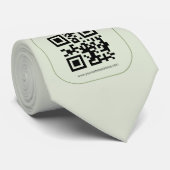 Aangepaste QR-code zakelijke naam sjabloon Stropdas (Opgerold)