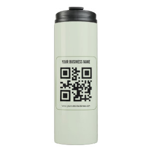 Aangepaste QR-code zakelijke naam sjabloon Thermosbeker