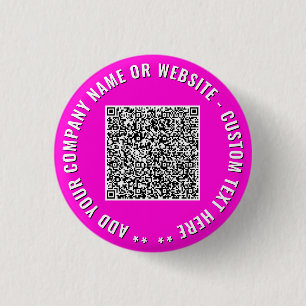 Aangepaste QR-code Zakelijke Promotieknop Voorbeel Ronde Button 3,2 Cm