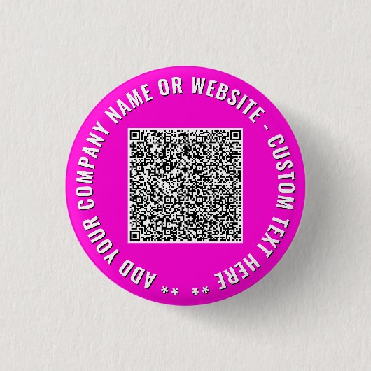 Aangepaste QR-code Zakelijke Promotieknop Voorbeel Ronde Button 3,2 Cm (Voorkant)