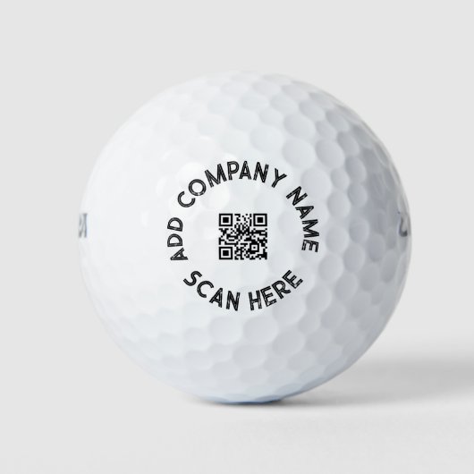 Aangepaste QR-code zakelijke promotieontwerp Golfballen (Voorkant)