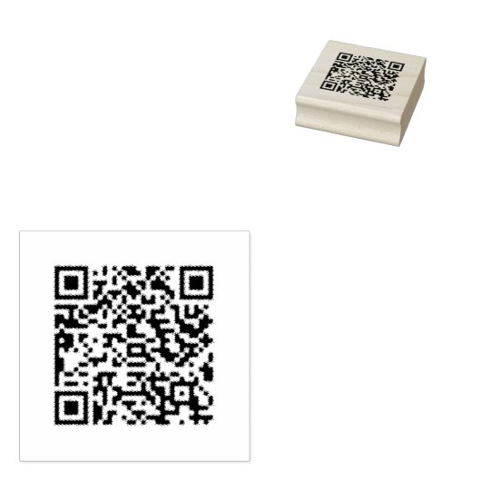 Aangepaste QR-Code zakelijke rubberstempel (Gestempeld)