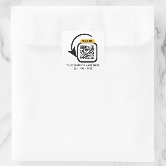 Aangepaste QR-code zakelijke stickers (Tas)