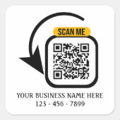 Aangepaste QR-code zakelijke stickers (Voorkant)