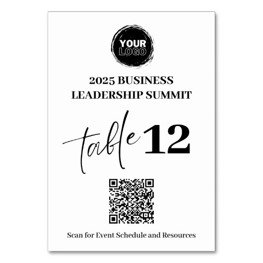 Aangepaste QR-code Zakelijke vergaderingen of conf Kaart (Voorkant)