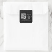 Aangepaste QR-code Zakelijke Vierkante Sticker (Tas)