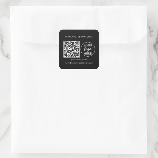 Aangepaste QR-code Zakelijke Vierkante Sticker (Tas)