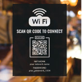 Aangepaste QR-code Zwart-wit internetwachtwoord Poster