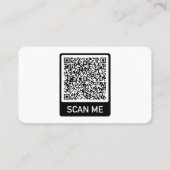Aangepaste QR-code zwart-wit Visitekaartje (Achterkant)