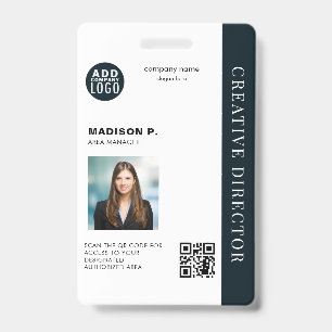 Aangepaste QR-codefoto van bedrijfsmedewerker-ID Badge