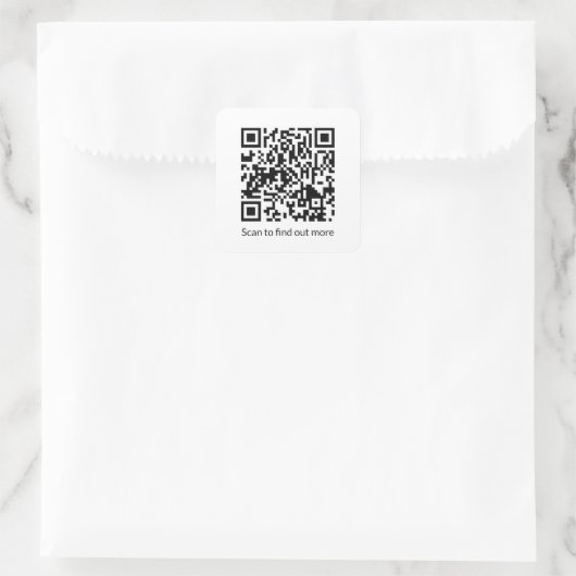 Aangepaste QR-codegenerator-URL vierkante sticker (Tas)