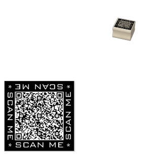 Aangepaste QR-codekleur rubberen stempel voorbeeld