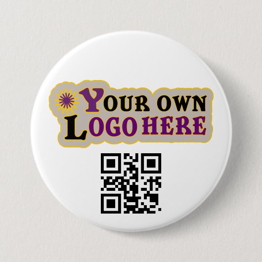 Aangepaste qr-codeknop ronde button 7,6 cm (Voorkant)