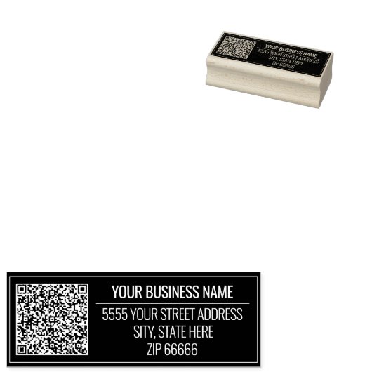 Aangepaste QR-codenaam Adres Kleur Rubber Stamp Rubberstempel (Gestempeld)