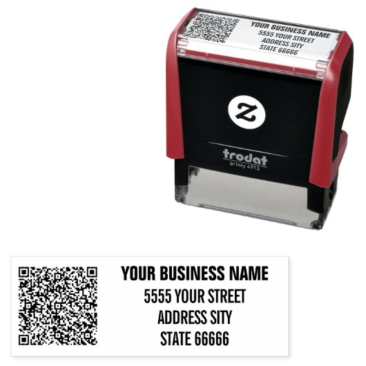 Aangepaste QR-codenaam Adres Zelfinktstempel Zelfinktende Stempel (In situ)