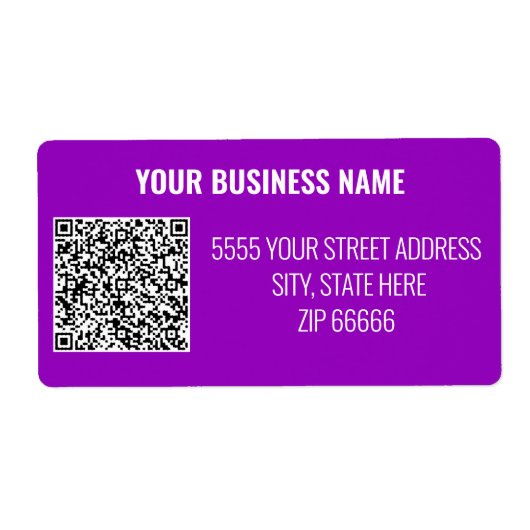 Aangepaste QR-codenaam Adresetiketten Sjabloon Etiket (Voorkant)