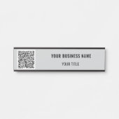 Aangepaste QR-codenaam Business Door Sign Sjabloon Deurbordje (Voorkant)