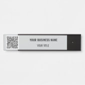 Aangepaste QR-codenaam Business Door Sign Sjabloon Deurbordje (Voorkant)