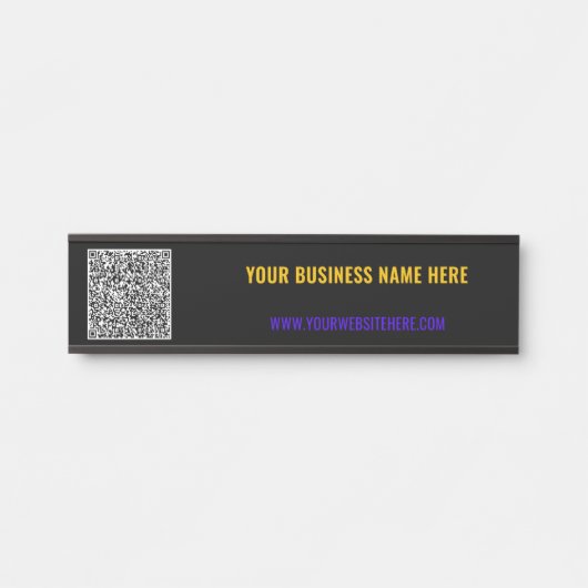 Aangepaste QR-codenaam Deurteken - Kies kleuren Deurbordje (Voorkant)