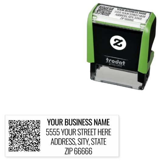 Aangepaste QR-codenaam Retouradres Stempel Sjabloo (In situ)