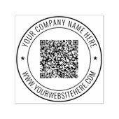 Aangepaste QR-codenaam Website Business Round Stam Zelfinktende Stempel (Design)